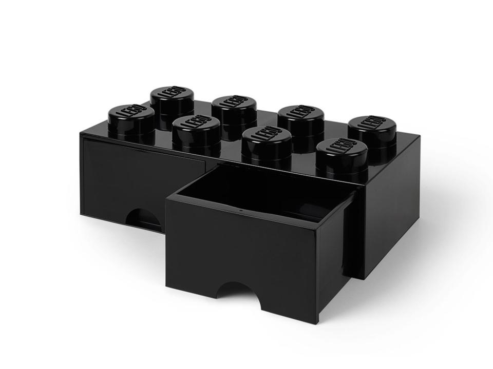 LEGO 5006248 Aufbewahrungsstein mit 8 Noppen und Schubfächern in Schwarz