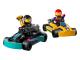 LEGO Go-Karts mit Rennfahrern
