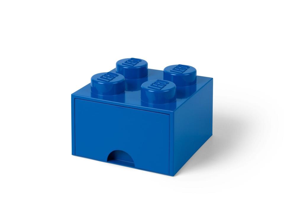 LEGO 5006130 Aufbewahrungsstein mit schubfach und 4 noppen in blau