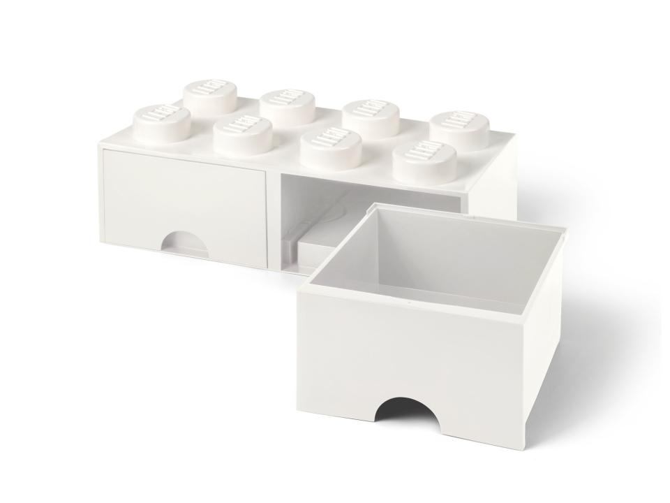 LEGO 5006209 Aufbewahrungsstein mit Schubfächern in Weiß