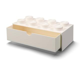 LEGO Aufbewahrungsstein mit Schubfach in Weiß