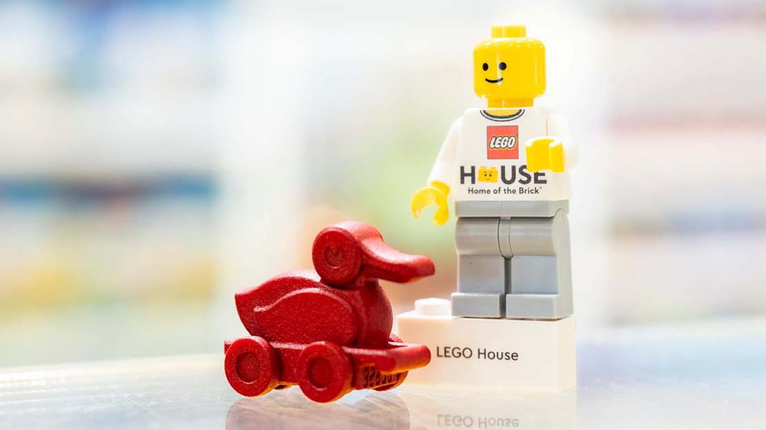 3D gedruckte LEGO-Holzente