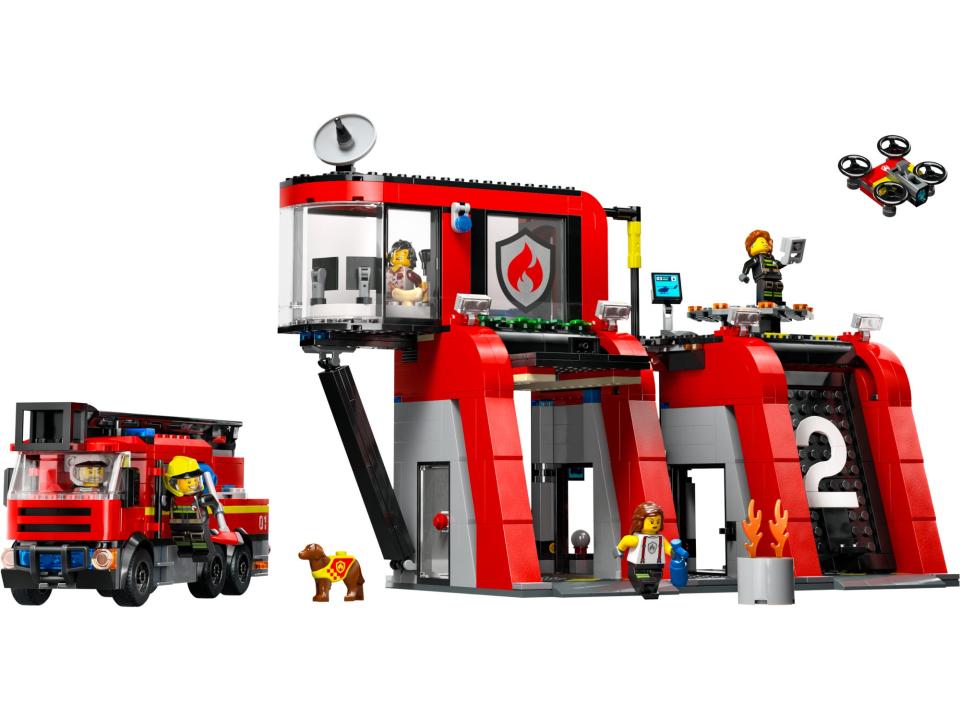 LEGO 60414 Feuerwehrstation mit Drehleiterfahrzeug