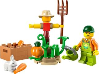 LEGO Bauernhofgarten mit Vogelscheuche