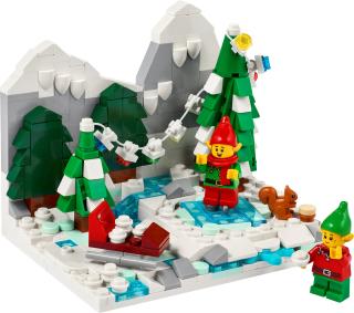 LEGO Weihnachtselfen-Szene