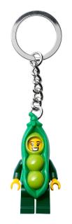 LEGO Schlüsselanhänger mit Mädchen im Erbsenschotenkostüm